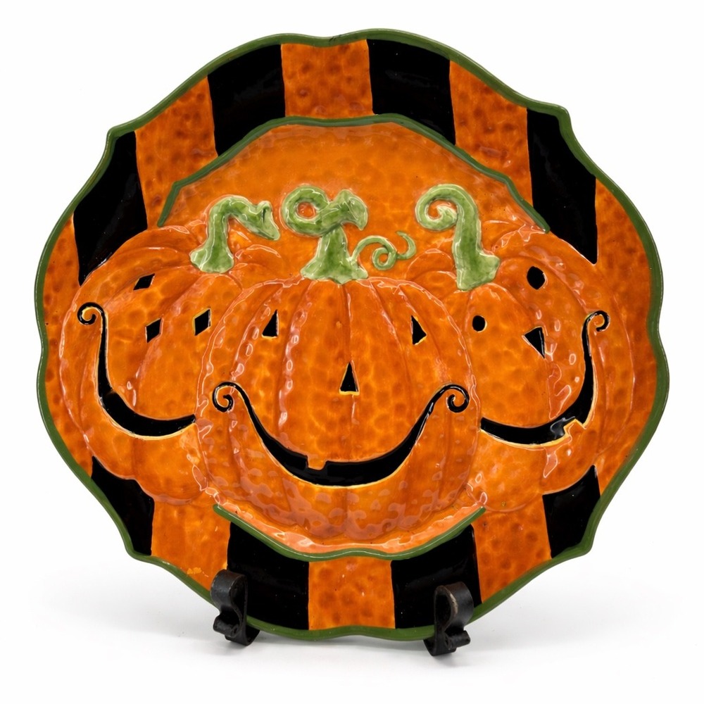 K&K Interiors Holiday Workshop Halloween Collection Serving Platter 12.5in